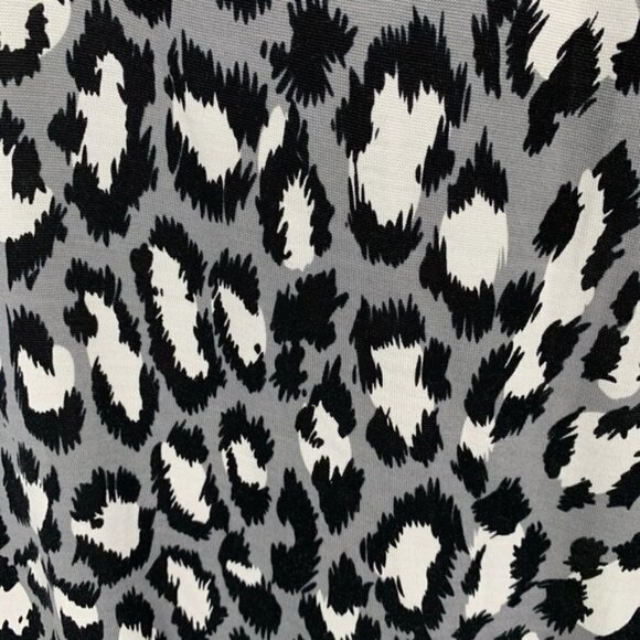 DVF Diane von Furstenberg Reina Spotted cat gray tunic dress silk leopard new 10 - Picture 6 of 6